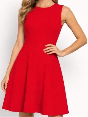 Tommy Hilfiger Vibrant Red Midi Dress
